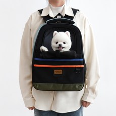 ParisDog 寵物舒壓後背包, 黑色, 1個