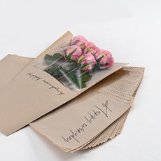 길그리 크라프트 봉투형 꽃다발 포장지 20p, 03 누디, 1개