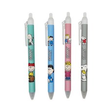 韓國 hM PLUS PEANUTS 史努比 純色可擦圓珠筆 0.5mm, 款式隨機, 4支