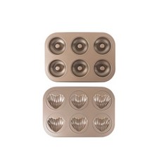 Oche Earths 家用烘焙甜甜圈模具 + 心形模具組, 1套