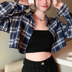 andstyle 女款 Romi 格紋短版襯衫 261192