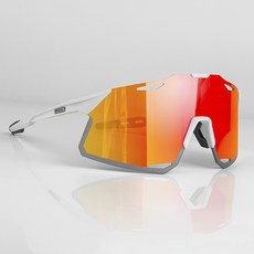 가빈 고글 스포츠 선글라스 G102, C008 화이트 레드미러렌즈, 1개