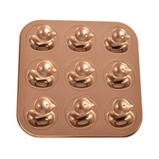 9格不沾鴨子造型瑪德蓮烤盤模具, 1個