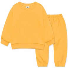LITTLE RABBIT 童款素面薄長袖上衣+縮口長褲套裝