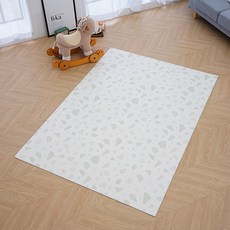 휴팡 강아지 미끄럼방지 PVC 사각형 매트 4T, 테라조, 1개