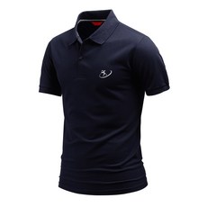 DAKUANG 男款刺繡立領短袖T恤 E04JKA_JC3865