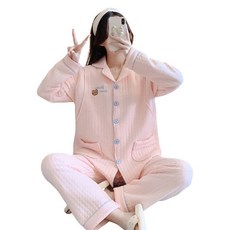 Damon孕婦小熊口袋睡衣上下衣套裝 iin130