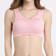 투명 레이스 튜브탑 편안한 스포츠 임산부 브래지어