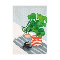 에이홉 고양이 파티션 커튼 홈인테리어/싱글하우스 반품 최저가 18,900원
