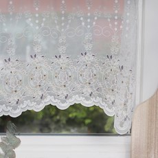 畫上窗簾Elle刺繡窗簾, 紫色