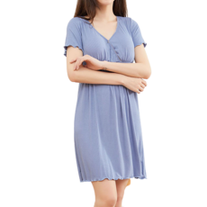 LUNA GLAM 孕婦莫代爾棉短袖連身裙