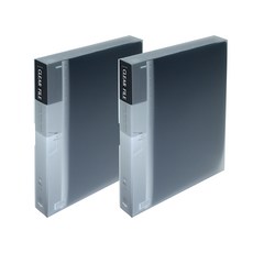 에코청운 PP 클리어 파일 A4 80매, 검정, 2개