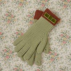LuckyBambine 兒童絲絨蝴蝶結拼色手套