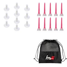 NAYASTYLE TPE 高爾夫球釘 10入 + PE 10入 + 收納袋組合, GFYP-168-4+173-3PU