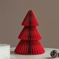 ARTJOY 紙製聖誕樹 3層, 紅色, 1個