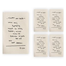 Yarna 梵高文字棉質標籤, 混色, 5個