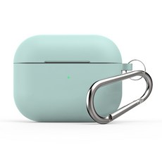 Electro Apple AirPods 3代 矽膠鑰匙圈保護殼, 淺綠色, A3SKC-LG