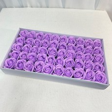 EPLYN 3層玫瑰花造型肥皂 50入, 淺紫色
