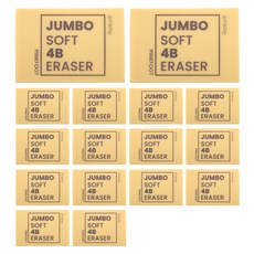 Pinkfoot 特大4B橡皮擦, 混色, 16顆