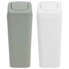 Wind Answing 垃圾桶 8L 2 件套, 灰色 + 白色