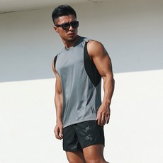 Starbean 男士撞色運動無袖上衣