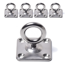 Sonjabisesang 不鏽鋼旋轉環形掛鉤 大, 5個, 鍍鉻