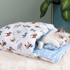 貓咪睡袋枕頭組, F型