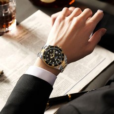 벤테라 남성용 메탈 다이아몬드 워치 VTR1009D-GBK