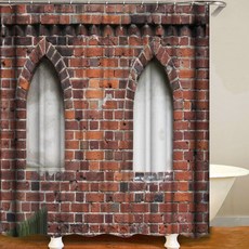 北歐簡約浴室浴簾 L30 款式1 120 x 180 cm, 1個