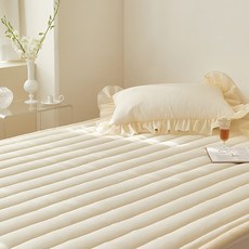 maatila 夏日浪漫泡泡紗保潔墊, 奶油黃