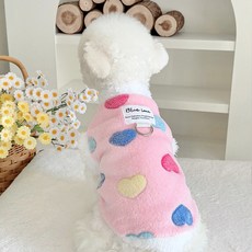 PASTEL PET 寵物愛心超細纖維T恤, 1個, 粉紅色