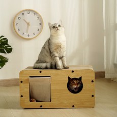 Whospet Ania 貓咪肉球躲藏貓抓屋, 混色, 1個