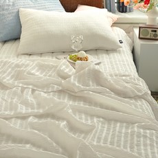 에이트룸 빅셔링 뱀부 시어서커 여름 냉감 홑이불, 아이보리