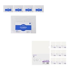 ECO Chungwoon 扣式PP公文夾 A4 10入+多色L型文件夾 10入, 透明（紙袋）、透明（L夾）, 1套