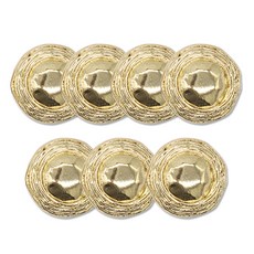 高級大衣開襟衫金屬鈕扣 Deiran 18mm, 7個, 黑金色