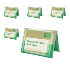 便攜式馬桶坐墊紙 10入裝, 5個, 綠色