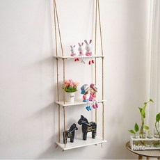 Avenue Goods花盆束帶展示壁掛架 40cm, 白色的, 3段