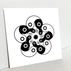 HTP 傳統花紋瓷磚 太極圖案吊飾 K0935 9473, 1個