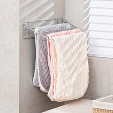 spider loc 免鑽孔簡約黏貼式多用途可折疊晾衣架, 銀色