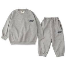 VENHIT 童款標誌刺繡棉質雙面布大學T運動長褲組