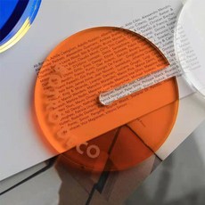 壓克力杯墊 橘色 2入, 橘子