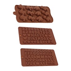 12侏羅紀恐龍+平板數字+平板字母矽膠模具套組, 棕色的, 1套