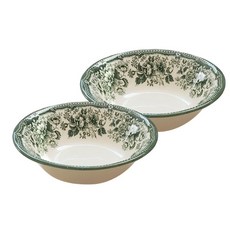 Claytan Diana Rose麥片碗, 2個, 綠色