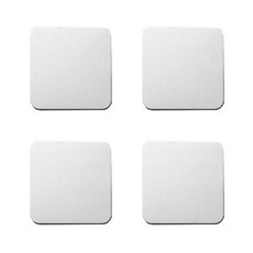 The Flow Company 圖形不鏽鋼現代杯墊, 銀色 方形