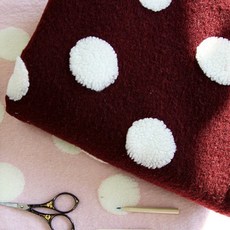 Lily Fabric 服飾用刷毛針織Fleece羊羔毛高圈羊毛布料, 1個, 酒紅色