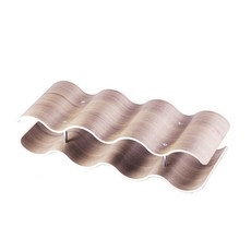 雙層波浪木紋紅酒架, 單色, 1個