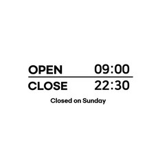 Sweet Space 營業/休息 星期公休 款式2 店家貼紙 + 備用貼紙組, 黑色