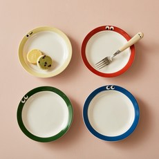 Modern House 小豆子盤子 D15.8 4件組, 1套, 混色, 4個盤子