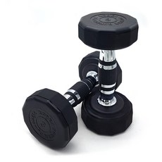 POWER HEALTH 12角聚氨酯啞鈴 黑色, 3kg