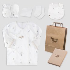 Organic Boom 嬰幼兒龍年夏季新生兒肚衣 + 圍兜 + 防抓手套 + 襪子 + 手帕 + 禮盒組 + 提袋
